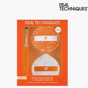 REAL TECHNIQUES Miracle Liquid Puff & Concealer Brush Set